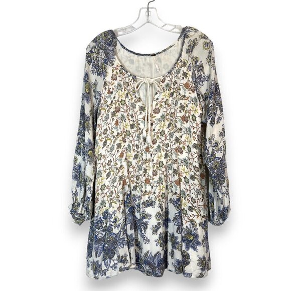 Free People Dress Peasant Cottagecore Boho Blue XS - Picture 5 of 12